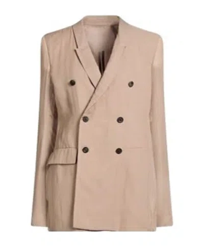 Rick Owens Double-breasted Blazer In Neutral