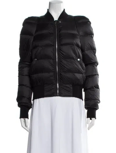 Pre-owned Rick Owens Down Bomber Jacket In Black