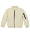 Rick Owens Down Bomber Jacket In Pearl