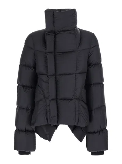 Rick Owens Down Jacket In Black