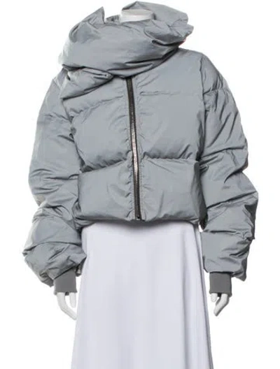 Pre-owned Rick Owens Down Jacket In Blue