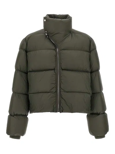 Rick Owens Down Jacket In Green