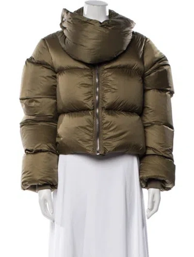 Pre-owned Rick Owens Down Jacket In Green