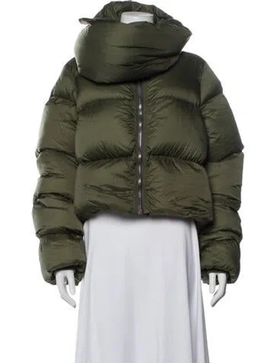 Pre-owned Rick Owens Down Jacket In Green