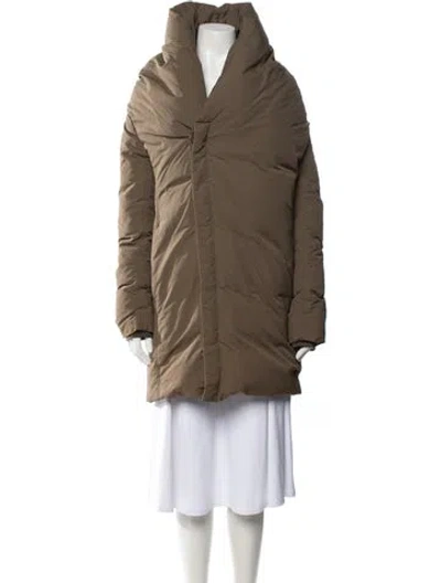 Pre-owned Rick Owens Down Jacket In Green