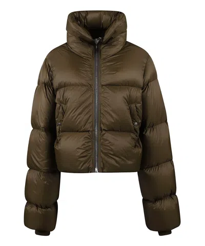 Rick Owens Down Jacket In Green