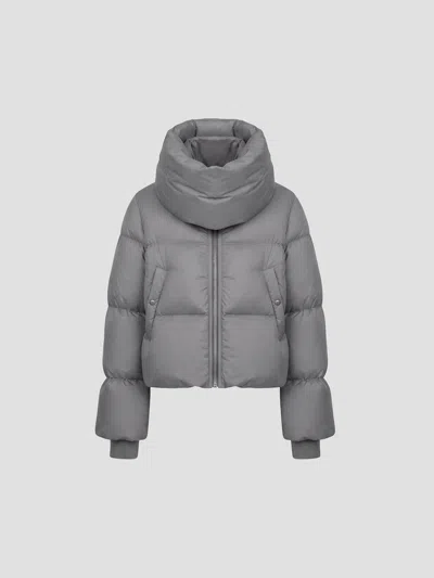 Rick Owens Down Jacket In 100% Nylon In Gray