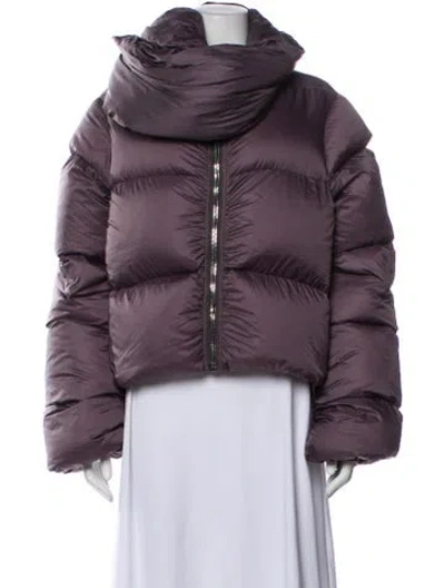 Pre-owned Rick Owens Down Jacket In Purple