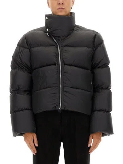 Rick Owens Down Jacket "turtle" In Black