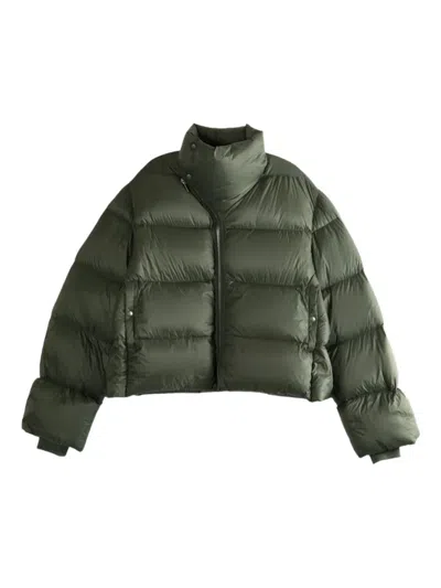 RICK OWENS DOWN JACKET WITH ASYMMETRICAL ZIP