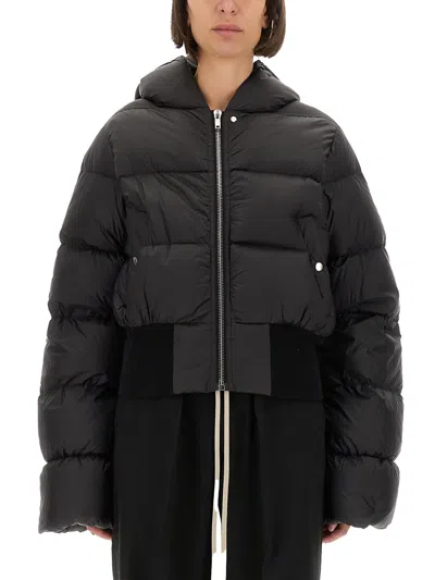 RICK OWENS DOWN JACKET WITH HOOD
