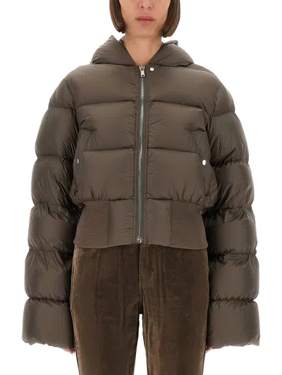 RICK OWENS DOWN JACKET WITH HOOD