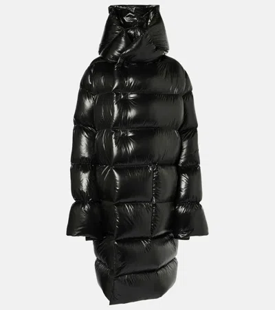 Rick Owens Down-paneled Coat In 09 Black