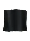 Rick Owens Padded Silk Scarf Feather Down In Black