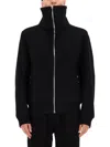 Rick Owens Structured Black Jacket With Minimalist Design In Black