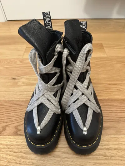 Pre-owned Rick Owens Dr Martens New Shoes In Black