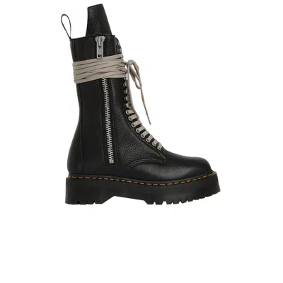 Pre-owned Rick Owens Dr. Martens X  Wmns Strobe Calf Length Boot 'black' | Women's Size 40
