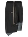 Rick Owens Porterville Multi-pocket Dracca Skirt With Asymmetrical Cut In Black