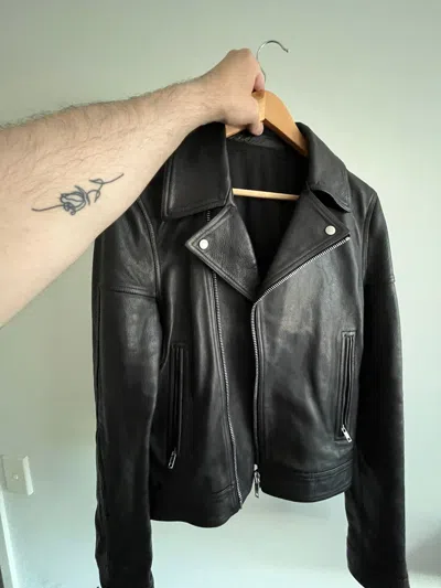 Pre-owned Rick Owens ‘dracubiker' Leather Jacket In Black