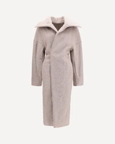 Rick Owens Dracucollar Belted Coat In Pink