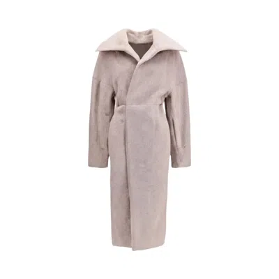 Pre-owned Rick Owens Dracucollar Belted Coat 'tan' | Women's Size 40