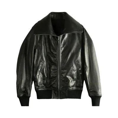 Pre-owned Rick Owens Dracucollar Flight Jacket 'black' | Women's Size 38
