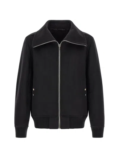 Rick Owens Dracuflight Wool Jacket In Black