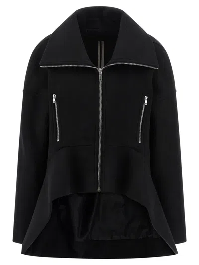 Rick Owens 'draculimo' Coat In Black