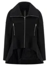 Rick Owens Black Wool Draculimo Structured Jacket In Black