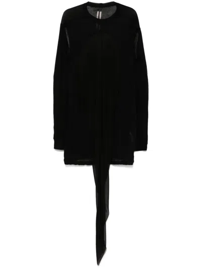 Rick Owens Drain T-shirt In Black