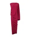 Rick Owens Edfu Gown In Cocoon Silk Blend Crepe Clothing In Red