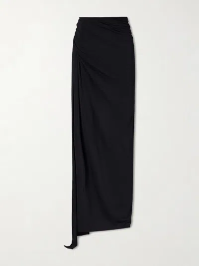 Rick Owens Draped Asymmetric Skirt In Black