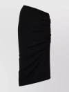 Rick Owens Ribbed-panel Crepe Midi Skirt In Black