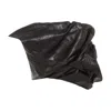 Rick Owens Black Draper Bustier Calf Leather Top In Black