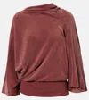 Rick Owens Draped Bell-sleeve Blouse