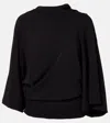 Rick Owens Draped Charmeuse Top In Black