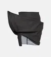 Rick Owens Draped Cotton-blend Miniskirt In Black