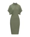 Rick Owens Khaki Concordians Seb Midi Dress In Green
