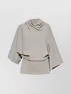 Rick Owens Top With A Decorative Neckline In Gray