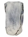 Rick Owens Draped Denim Top In Blue