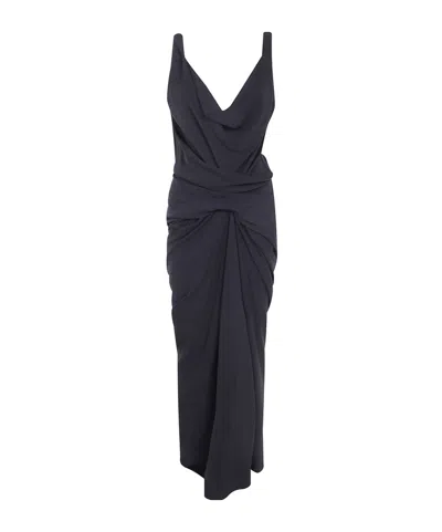 Rick Owens Draped Dress In Black