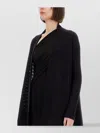 Rick Owens Draped Hem Knit Cardigan In Black