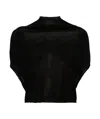 Rick Owens Crater Draped Crop Top In Black