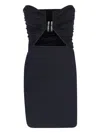 Rick Owens Recycled Stretch-jersey Mini Dress In Black  