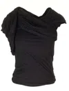 Rick Owens Harness T Draped Top In Black