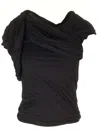 Rick Owens Harness T Draped Top In Black