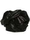 Rick Owens Strapless Ruched Leather Bustier Top