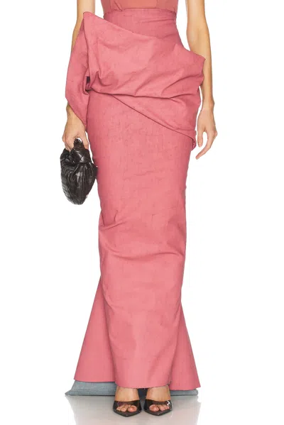 RICK OWENS DRAPED LONG SKIRT