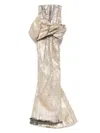 Rick Owens Cotton-blend Maxi Skirt In Gold