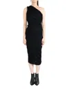 Rick Owens Black Lido Midi Dress In Black